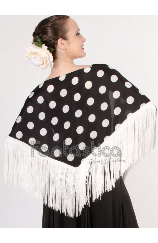 ▷ Disfraz Flamenca lunares blancos para Mujer
