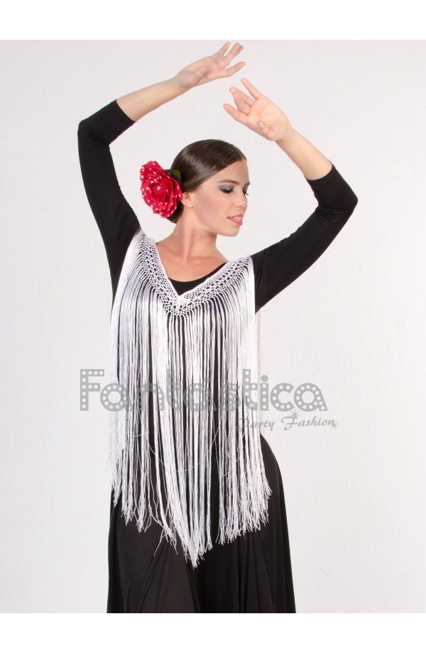Flecos para Trajes de Flamencas y Sevillanas Flecos Color Blanco III