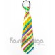 Corbata Unisex para Fiesta con Cremallera Estampado Rayas Multicolores