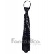 Corbata Unisex para Disfraz Show con Lentejuelas Color Negro