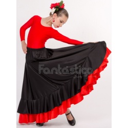 Falda Flamenca Niña Candela negro o rojo