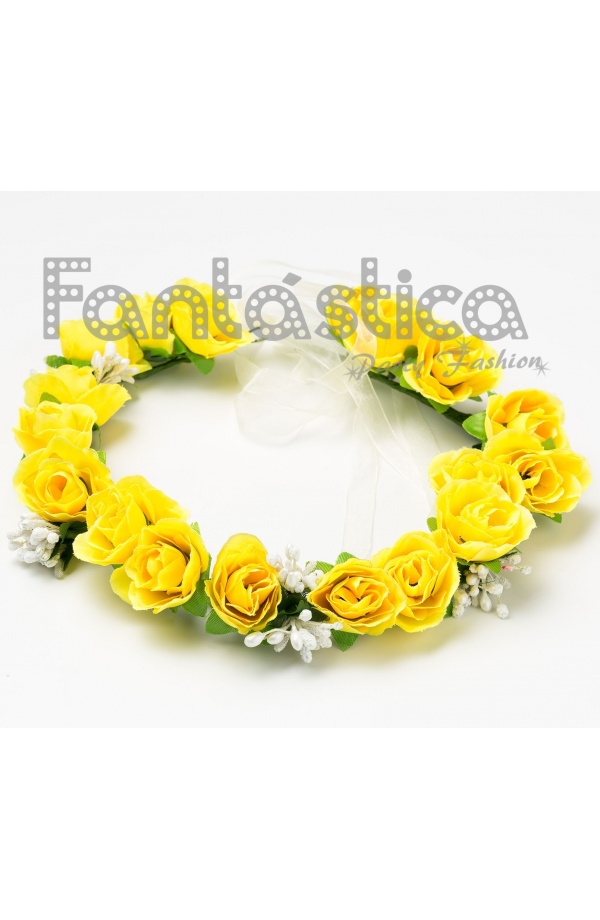 Yellow Flower Crown - Hairband for Women I