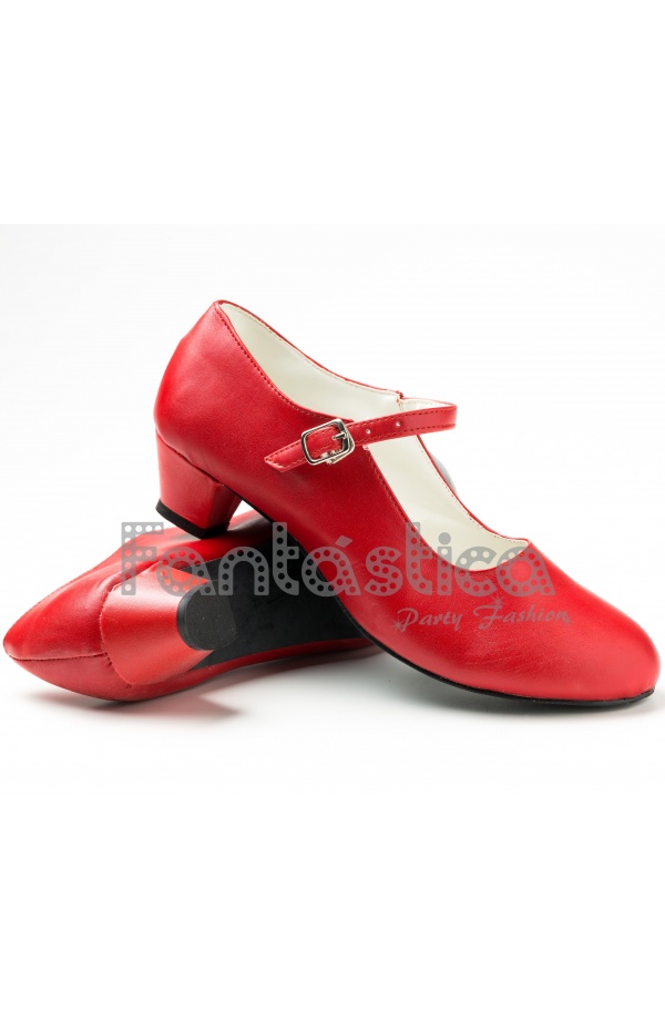 Alerta máscara Custodio Zapatos para Flamenco Color Rojo - Tallas para Niña y Mujer
