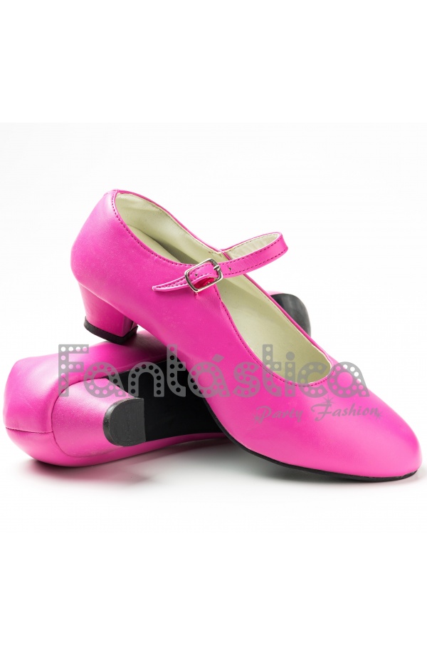 Extracción líquido La ciudad Zapatos para Flamenco Color Fucsia - Tallas para Niña y Mujer