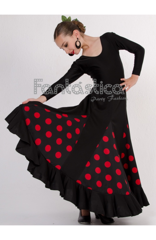 Disfraz de flamenca rojo y negro