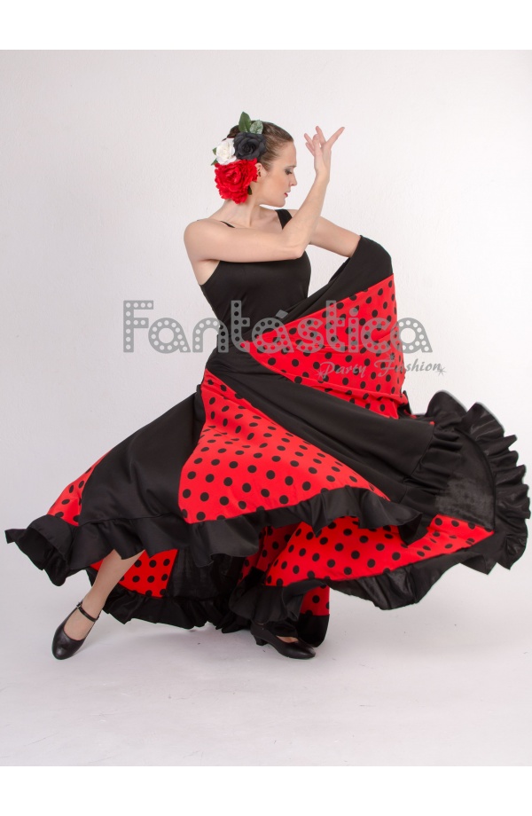Lunares Faldas Flamencas 2020 Falda Flamenca Niña Roja Con Lunares