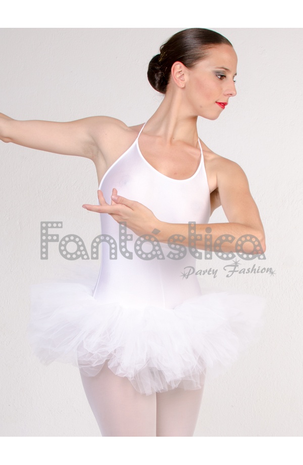 Tutú para Ballet, Danza y Gimnasia - Falda de Tul para Mujer Color Blanco