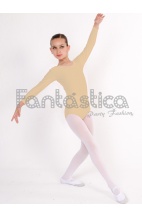 Dance and Gymnastics Leotard/ Long Sleeve Nude Dance Leotard for Woman