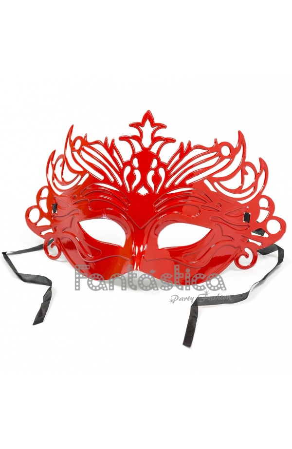 Antifaz Máscara Veneciana para Carnaval Color Rojo