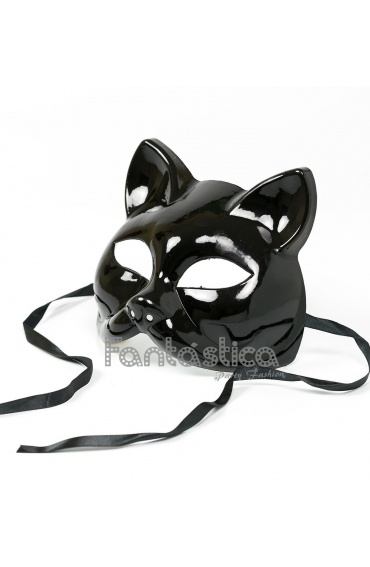 Cuota de admisión Brújula Campo Antifaz Máscara de Gato para Disfraz Color Negro