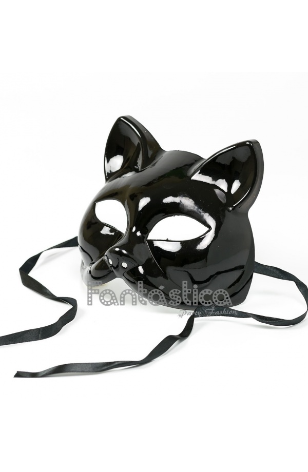 Antifaz Máscara de Gato para Disfraz Color Negro
