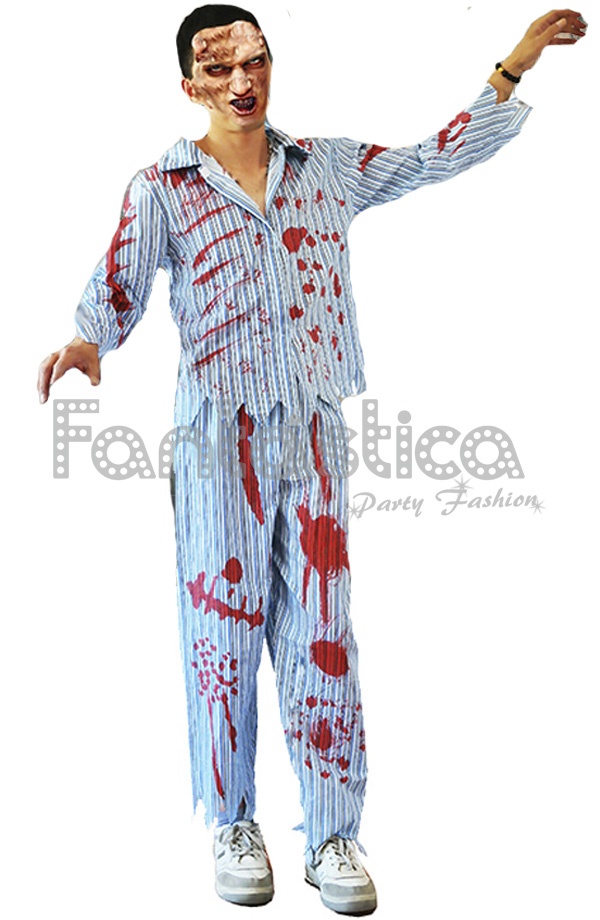 paso Descripción Imperialismo Disfraz para Hombre Pijama Zombie