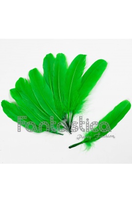Plumas sueltas para Disfraces - Bolsa de Plumas Pato 20 cm Verde