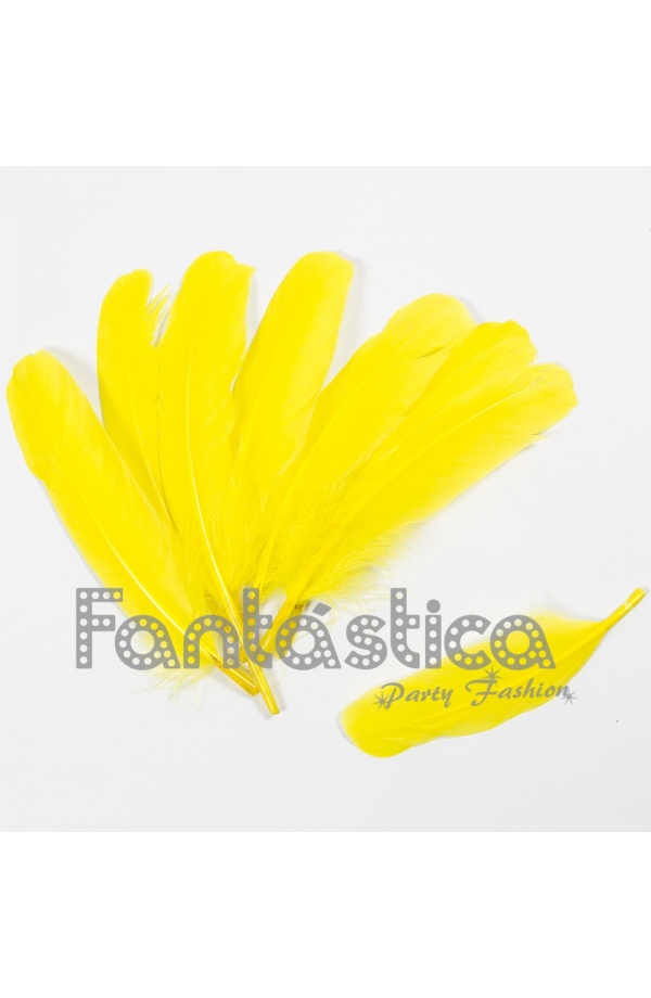 Plumas sueltas Disfraces - Bolsa de Plumas Pato 20 cm Color Amarillo
