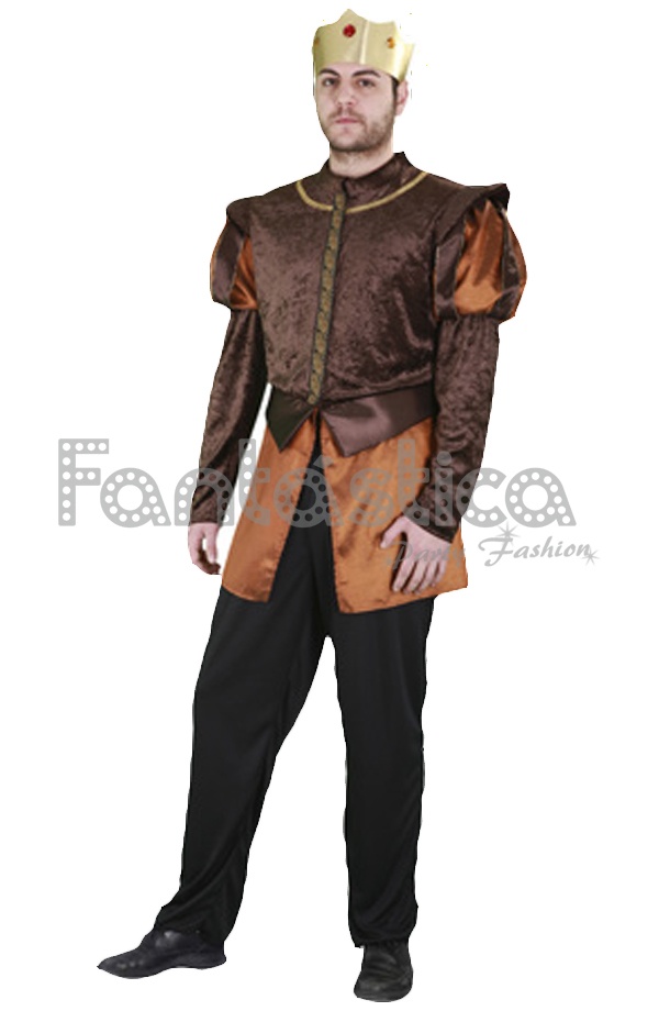 Tumba Puede soportar callejón Disfraz para Hombre Príncipe Medieval Dorado