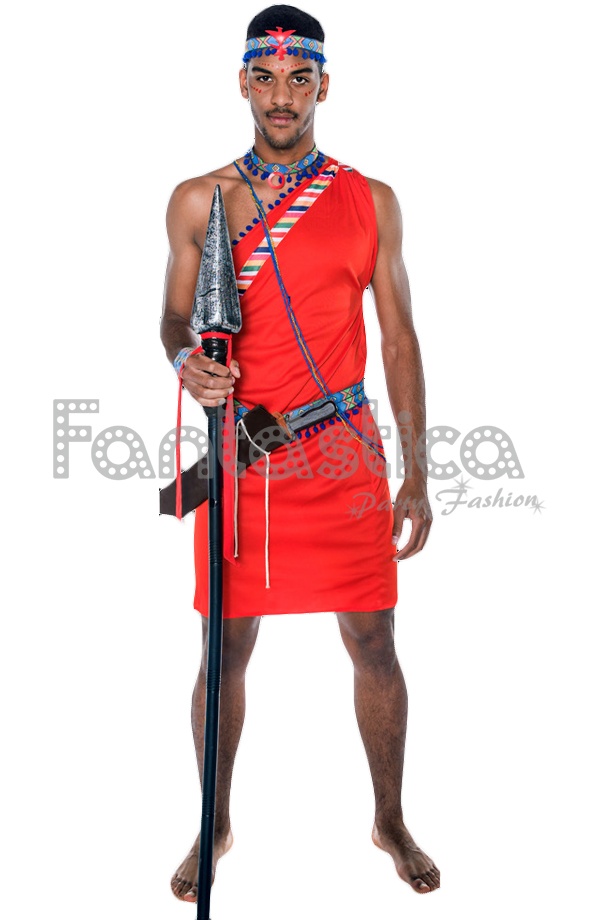  Disfraz para Hombre Indio Guerrero Masai