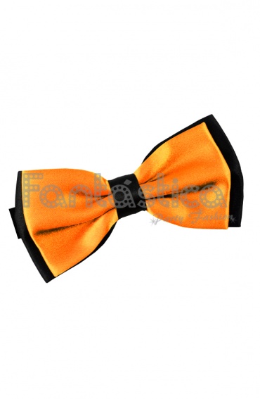 Orange and Black Bow Tie