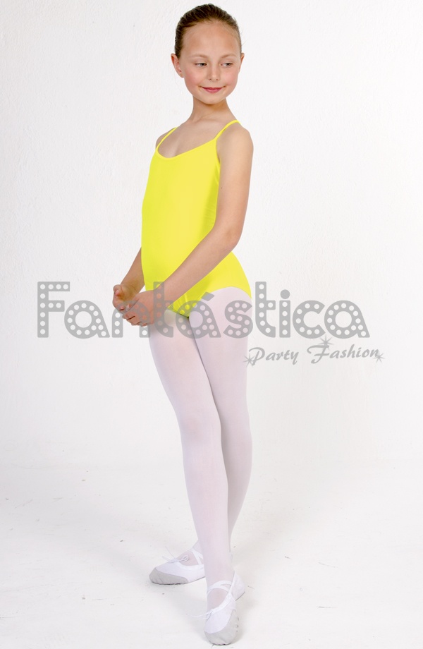 Maillot de Danza / Gimnasia para Niña Tirante Fino Color Amarillo
