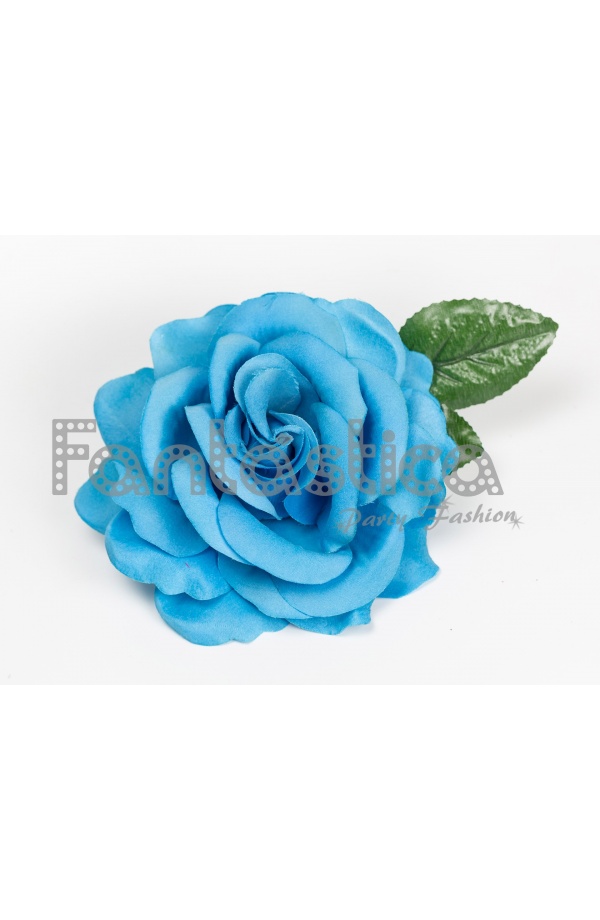 Flor para el Pelo Modelo Isabel Color Azul Turquesa