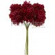 Ramillete de Flores para el Pelo Modelo Málaga Color Rojo Granate