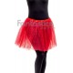 Tutú para Ballet y Danza - Falda de Tul para Mujer Color Rojo con Brillantitos Strass