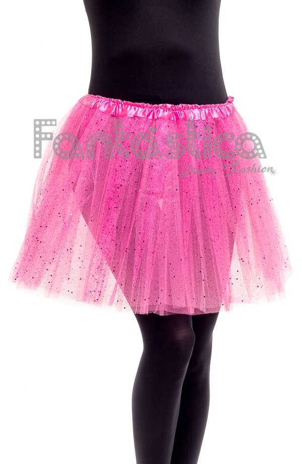 Tutú para Ballet y Danza - Falda de Tul para Mujer Color Rosa con  Brillantitos Strass II