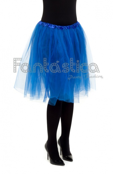 Tutú para Ballet y Danza - Falda de Tul Larga para Mujer Azul