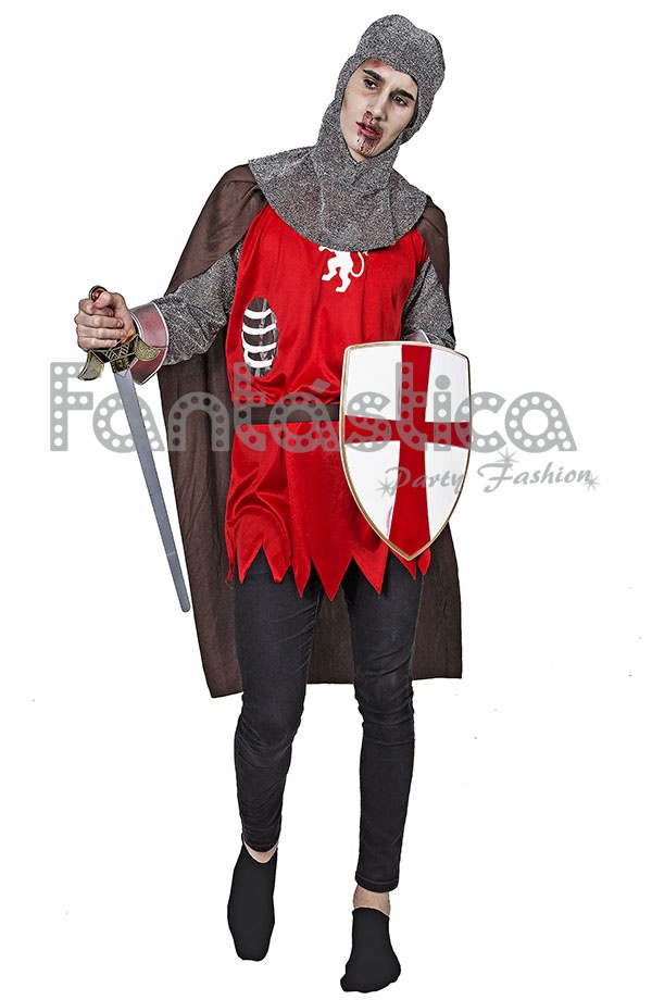  Disfraz para Hombre Caballero Medieval Zombie