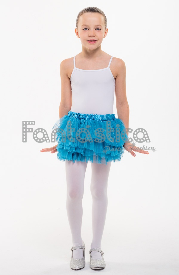 para Ballet y Danza - Falda Tul con Volantes para Bebé y Niña Pequeña Color Azul