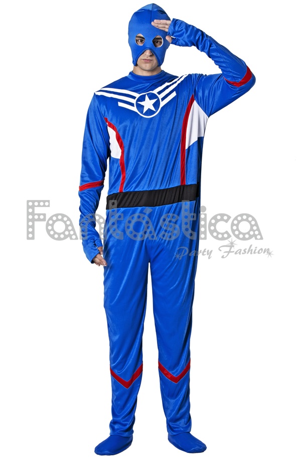 Tectónico Paine Gillic Policía Disfraz para Hombre Capitán América