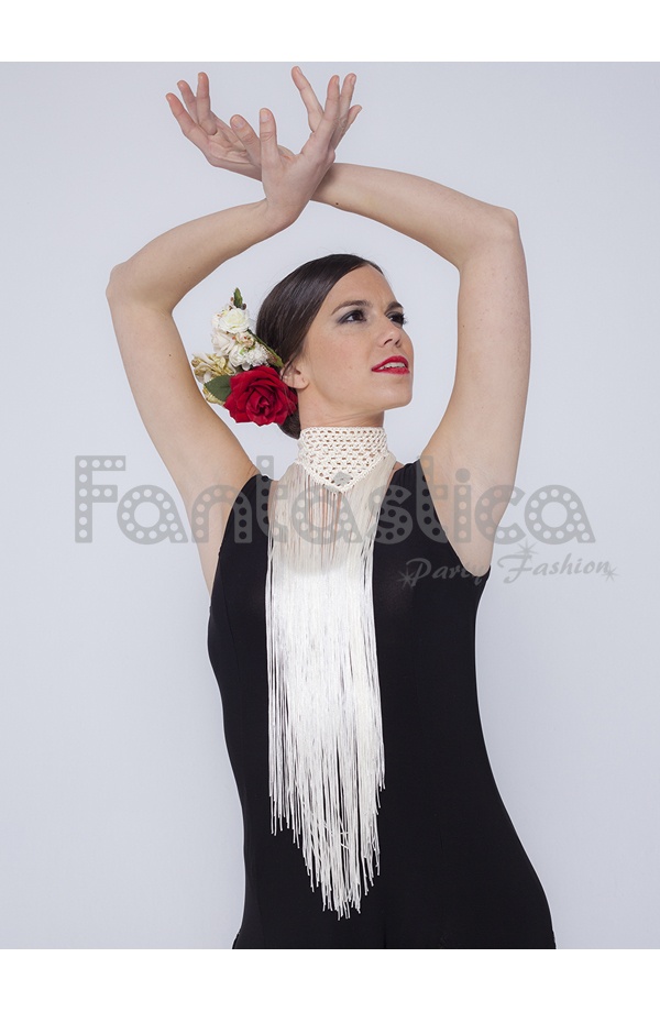 Flecos para Trajes de Flamencas y Sevillanas - Flecos Color Blanco Roto