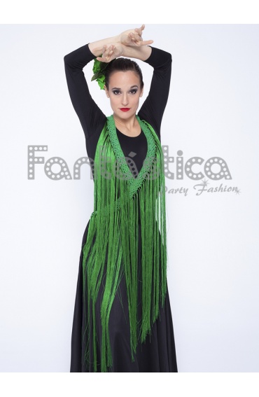 Flecos para Flamencas y Sevillanas - Flecos Color Verde Andalucía