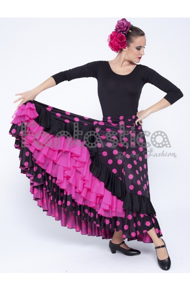 Falda Flamenca Rosa para Mujer