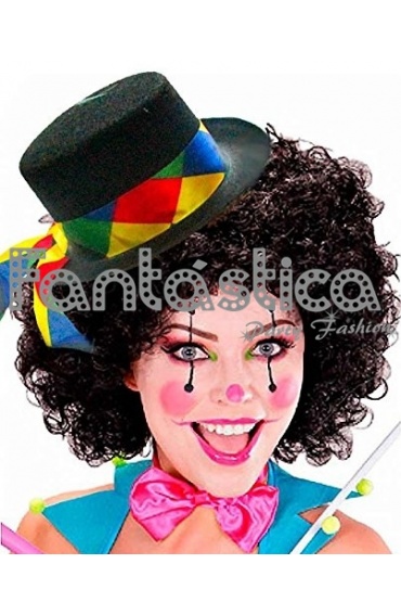 Amosfun sombrero de payaso fieltro sombrero de copa accesorios de disfraces de payaso tocado de fiesta de carnaval para niños adultos carnaval circo accesorios fotográficos festivos 
