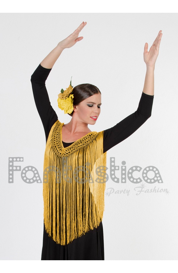 Flecos para Flamencas y Sevillanas - Flecos Color Amarillo IV