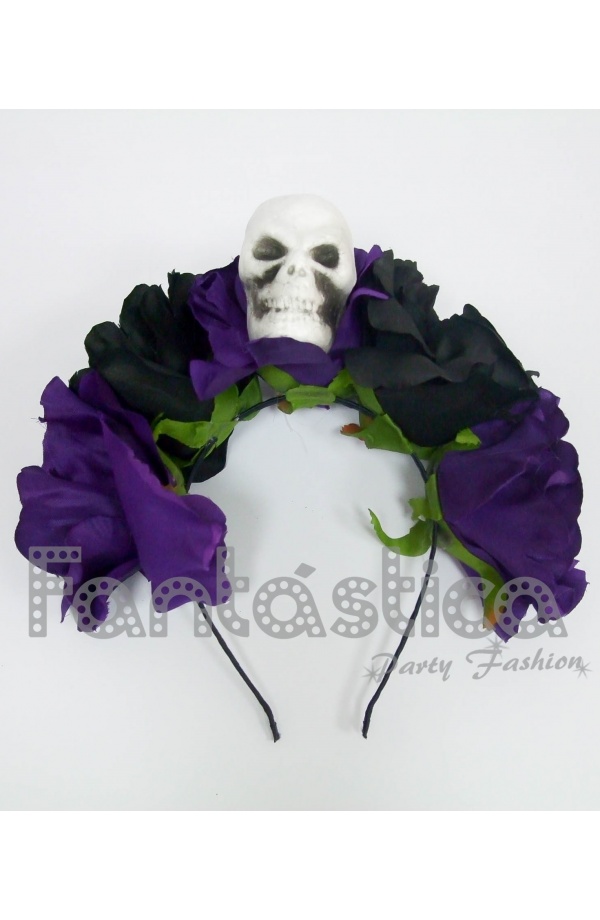 Halloween para Disfraz Catrina con Flores Violeta