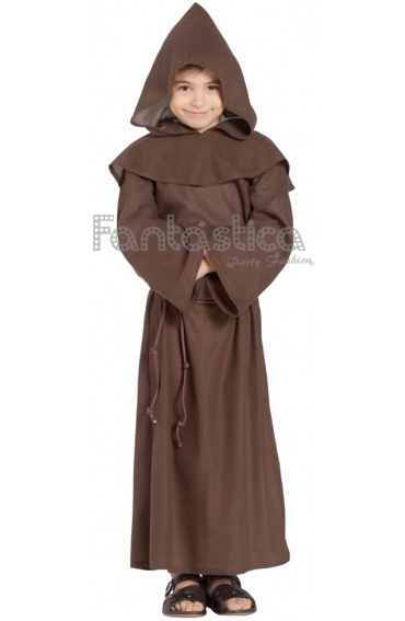 Disfraz Tunica Blanca Monje Religioso Infantil