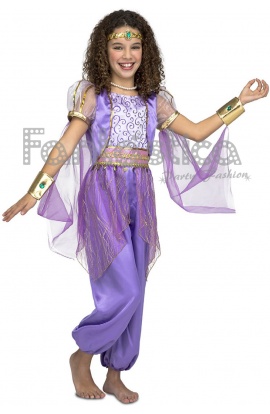 Magogo Disfraz de Danza del Vientre para niñas Princesa árabe para niños Ropa de Gasa Fiesta de fantasía Cosplay Ropa de Baile 