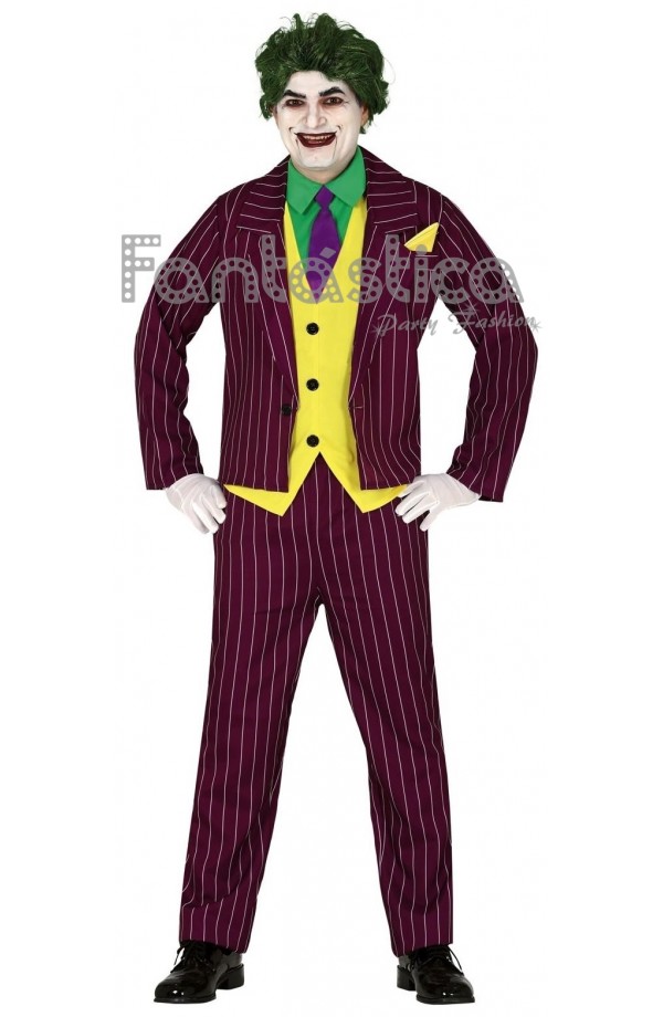 roto evolución Leonardoda Disfraz para Hombre Joker Villano Loco