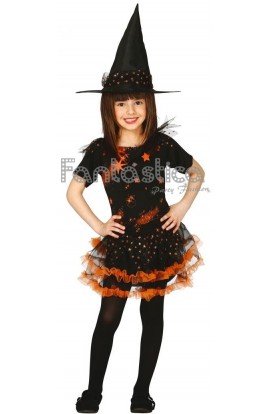 imán Tina Giro de vuelta disfraz de bruja para niña, disfraz de brujita para niña, disfraces  infantiles para Halloween, Carnaval