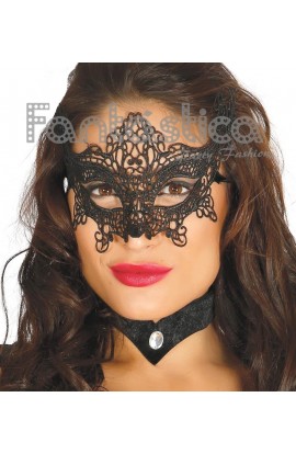 Hosaire 1x Máscara de Encaje Pavo Real Negro,Mujeres Antifaz para Mascarada Veneciano Carnaval Halloween Fiesta de Baile Disfraces Juguetes para Pareja 