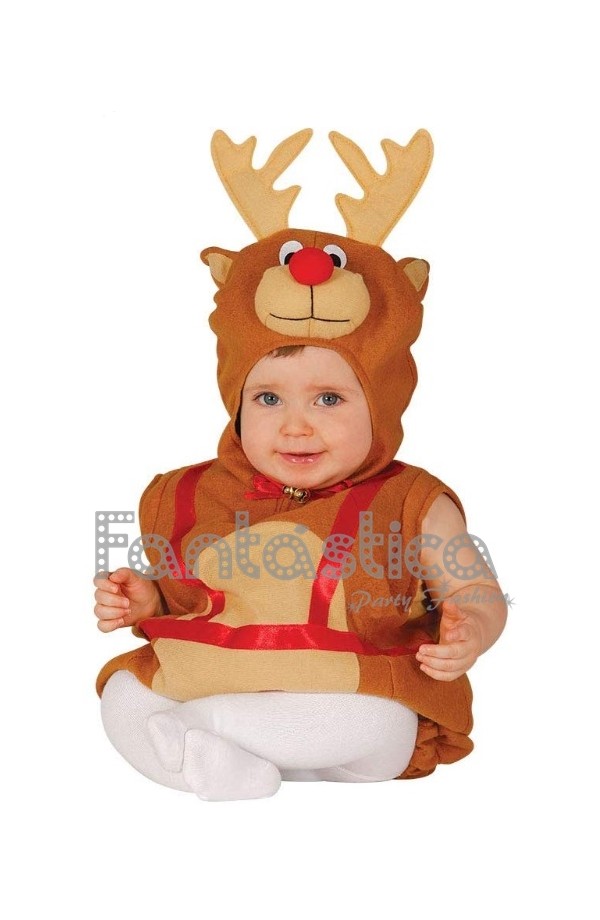 Costumizate! Disfraz de Reno para Bebe Talla de 0 a 6 Meses Especial de  Navidad