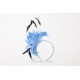 Diadema con Tocado de Plumas para Mujer Color Azul Claro II