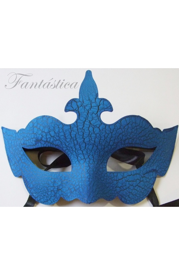 Saludar metálico montón Antifaz Máscara Veneciana para Disfraz Color Azul