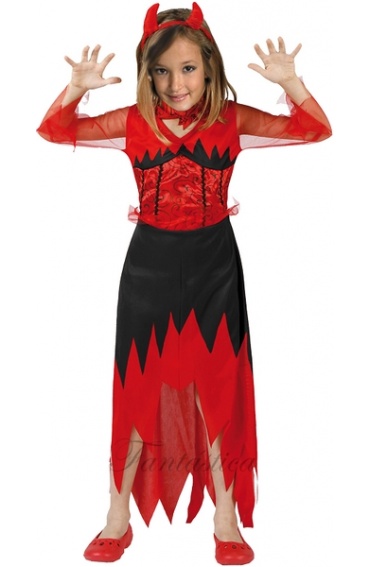 disfraz teufels diablesa para niña arcos color rojo para halloween carnaval 