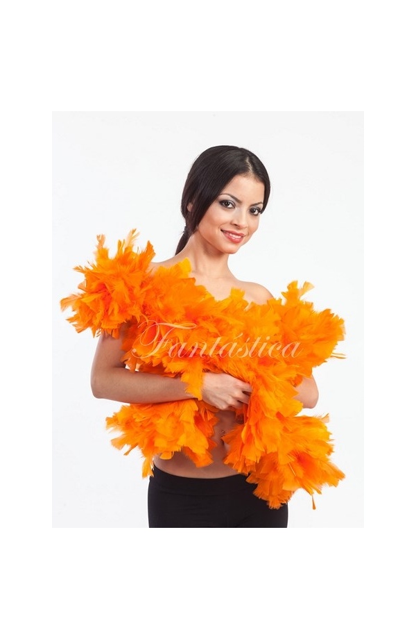 Orange Feather Boa for Woman III