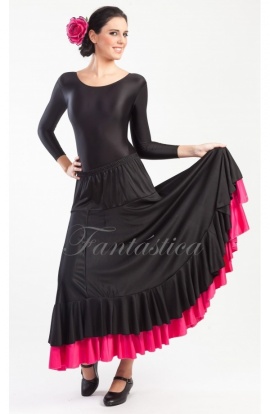 Falda de Flamenca / Sevillana para Niña y Mujer Color Rojo Lisa