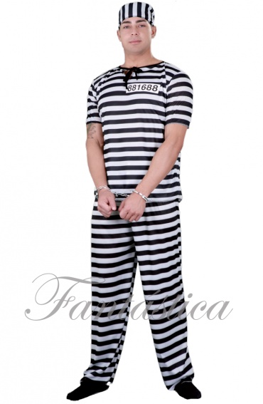  Smiffy's - Disfraz de preso para hombre, M : Ropa, Zapatos y  Joyería