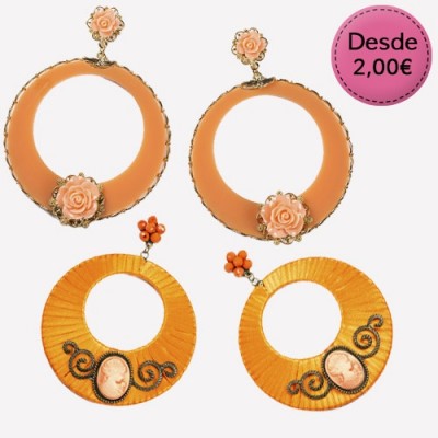 Pendientes de Flamenca Naranjas