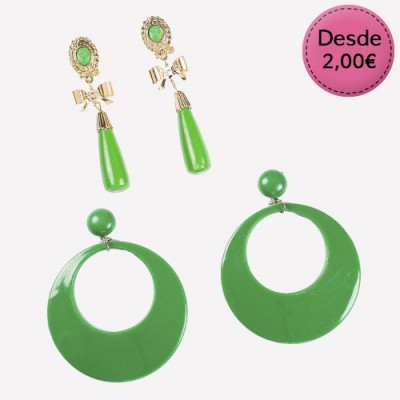 Spanish dance Flamenco green earrings
